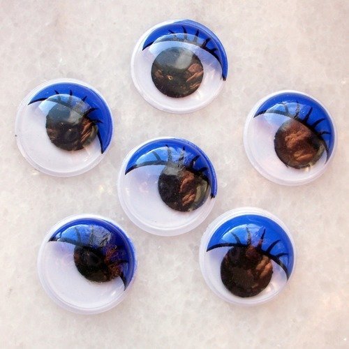 100 yeux mobiles de 15mm de diamètre oeil rond bleu à coller sur vos création scrapbooking loisirs b36