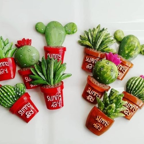 Moule silicone 5 pots de fleurs cactus pour réaliser des objets en pâte polymère fimo plâtre résine argile savon k104 hk