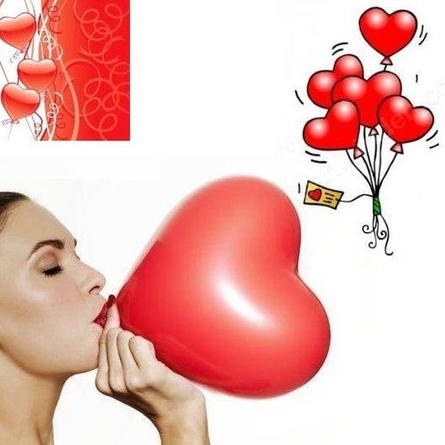 50 ballons coeur rouge pour fêtes anniversaire mariage baptême st valentin noël 32cm