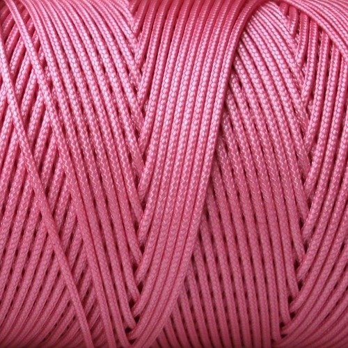 100 mètres de fil de nylon tressé rose foncé de 1mm de diamètre pour créations shamballa b10