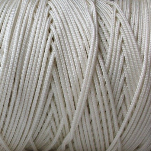 100 mètres de fil de nylon tressé crème 606 de 1mm de diamètre pour créations shamballa b10