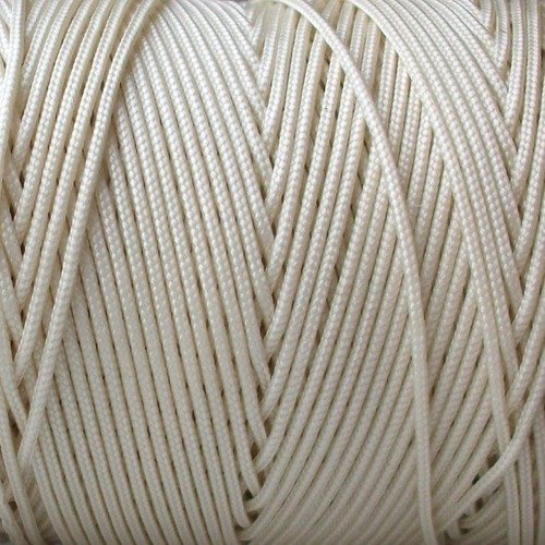 100 mètres de fil de nylon tressé crème 607 de 1mm de diamètre pour créations shamballa b10