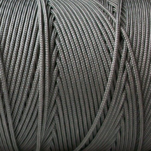 10 mètres de fil de nylon tressé gris 613 de 1mm de diamètre pour créations shamballa