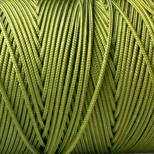 10 mètres de fil de nylon tressé vert 620 de 1mm de diamètre pour créations shamballa