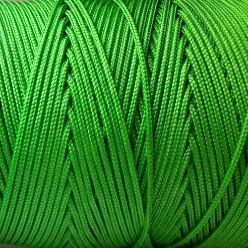 10 mètres de fil de nylon tressé vert 622 de 1mm de diamètre pour créations shamballa