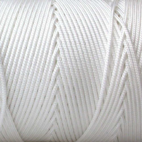 10 mètres de fil de nylon tressé blanc de 1mm de diamètre pour créations shamballa