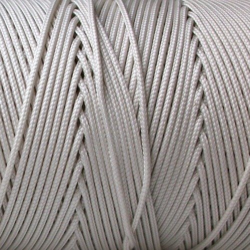 10 mètres de fil de nylon tressé gris 603 de 1mm de diamètre pour créations shamballa