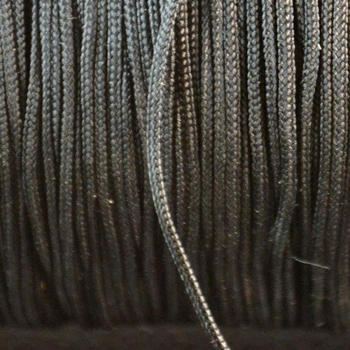 5 mètres de fil de nylon tressé noir de 1mm de diamètre pour créations shamballa