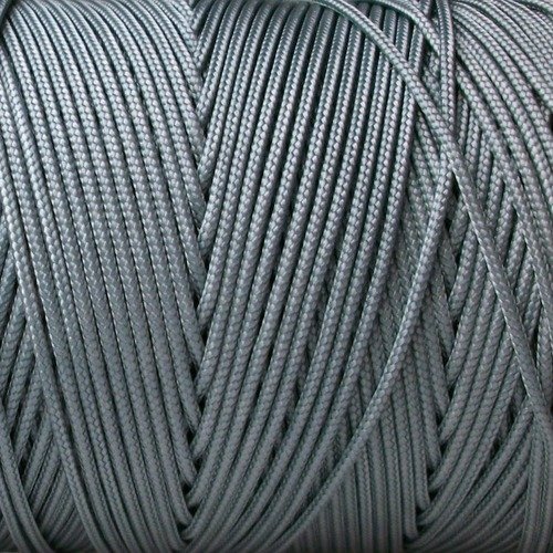 10 mètres de fil de nylon tressé gris 616 de 1mm de diamètre pour créations shamballa