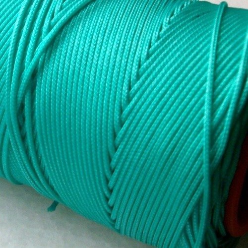 10 mètres de fil de nylon tressé vert de 1mm de diamètre pour créations shamballa