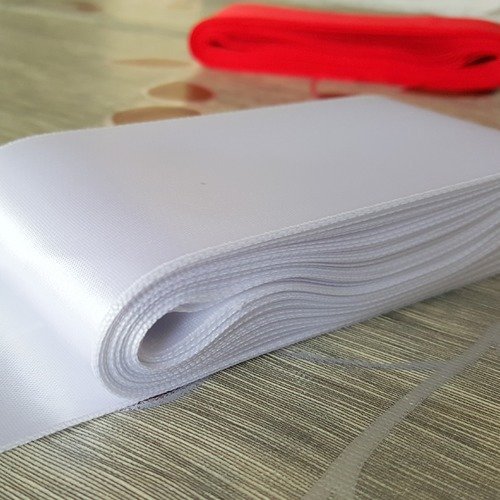 10 mètres de ruban largeur 6cm en tissu satin blanc pour décoration emballage couture a8