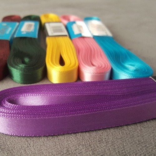 10 mètre de ruban largeur 10mm en tissu satin violet pour décoration emballage couture a8