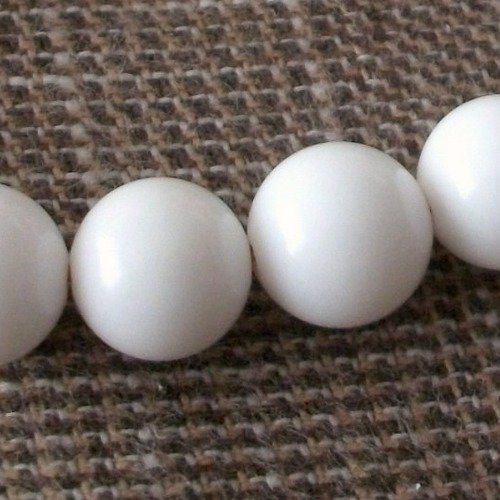 2 perles percé onyx blanc 12mm pierre fine gemme pierre naturelle semi précieuse