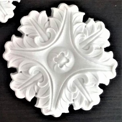 Moule silicone fleur 7,5cm applique déco texture bois mur porte armoire baroque pour fimo plâtre résine cire savon argile k177 6f50