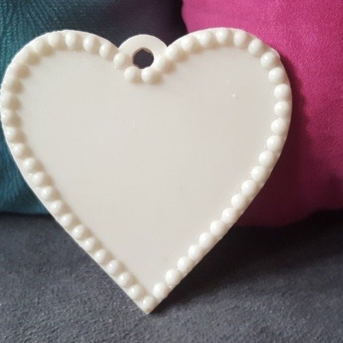 Moule silicone cadre coeur perles pour pâte polymère fimo plâtre wepam cire savon argile résine k185 46b55ht