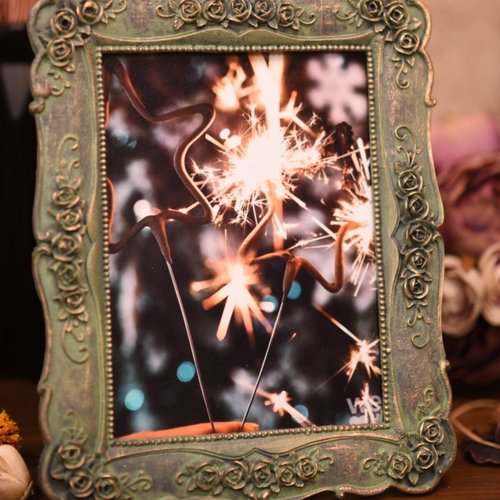 1 moule silicone cadre photo rectangle 19cm fleur pour plâtre résine polyester cire savon k317