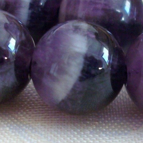 25 perles percé pierre fine améthyste 14mm gemme pierre naturelle semi précieuse