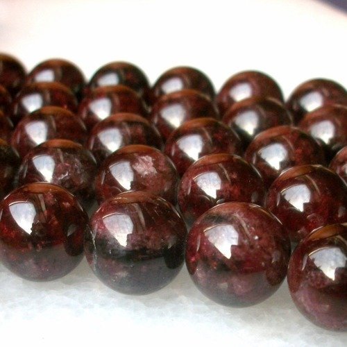 50 perles ronde boule 6mm de pierre naturelle grenat ∞ gemme pierre naturelle semi précieuse ∞
