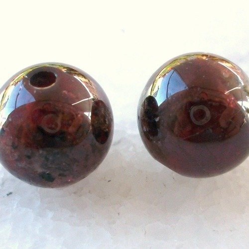 15 perles de pierre naturelle boule 11mm grenat ∞ gemme pierre naturelle semi précieuse ∞