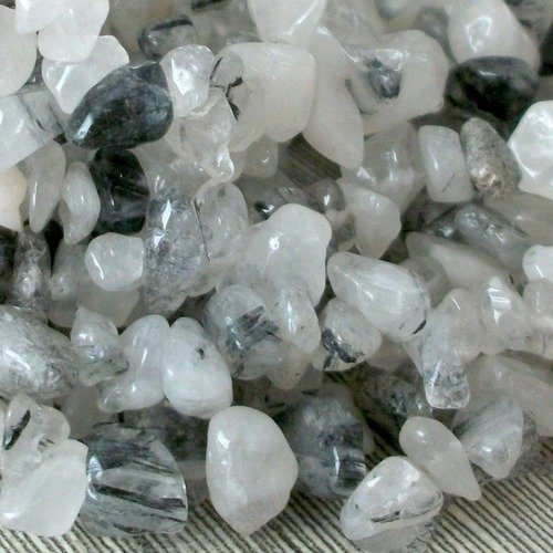 Enfilade fil de 80cm de perles de chips de tourmaline gemme pierre naturelle semi précieuse  ∞  5 à 10mm  ∞ b63