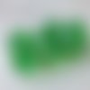 100 perles vert ab 6x5mm de bohème en verre à facettes transparente b56