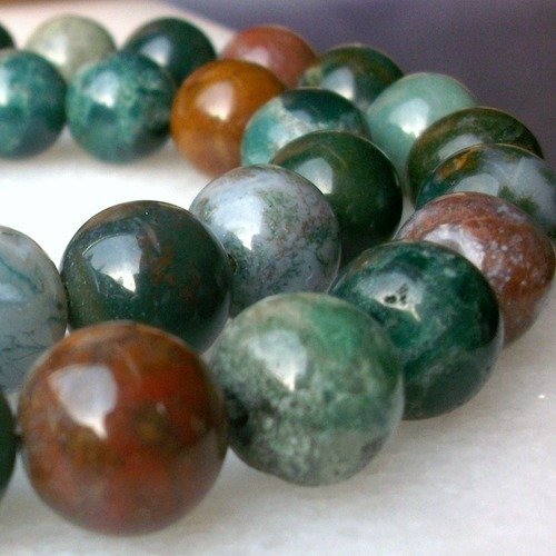 20 perles percé agate d inde indienne 12mm pierre fine gemme pierre naturelle semi précieuse a41