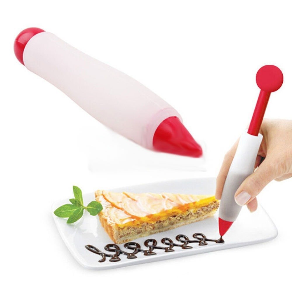 Crayon seringue à piston turquoise outil alimentaire pour décorer et écrire  sur gâteaux fondant pâte à sucre chocolat pâtisserie b13 - Un grand marché