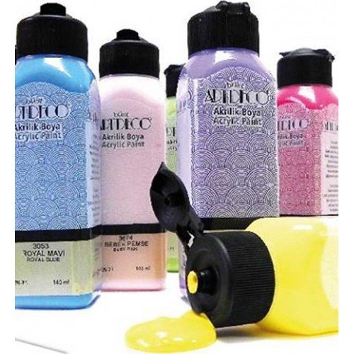 140ml de peinture acrylique jaune 3601 ou peinture à l'eau pour plâtre ou poudre de marbre