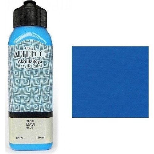 140ml de peinture acrylique bleu 3610 ou peinture à l'eau pour plâtre ou poudre de marbre