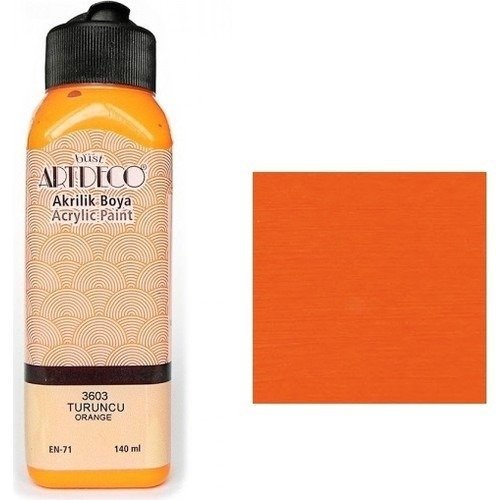 140ml de peinture acrylique orange 3603 ou peinture à l'eau pour plâtre ou poudre de marbre
