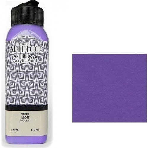 140ml de peinture acrylique violet 3608 ou peinture à l'eau pour plâtre ou poudre de marbre