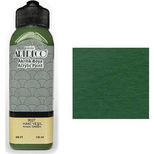 140ml de peinture acrylique vert kaki 3027 ou peinture à l'eau pour plâtre ou poudre de marbre