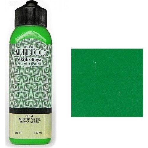 140ml de peinture acrylique vert mystic 3024 ou peinture à l'eau pour plâtre ou poudre de marbre