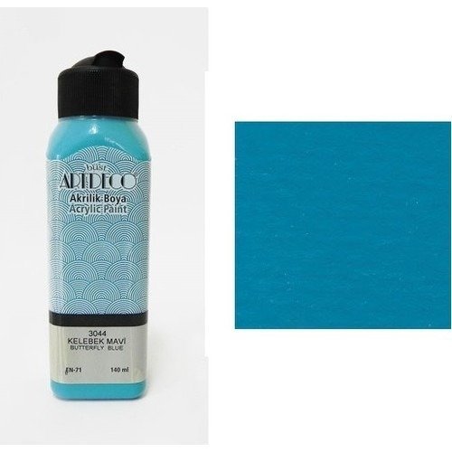 140ml de peinture acrylique bleu papillon 3044 ou peinture à l'eau pour plâtre ou poudre de marbre