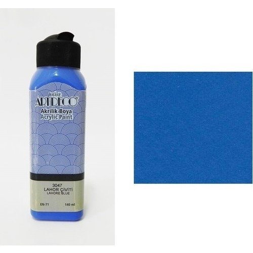 140ml de peinture acrylique bleu lahore 3047 ou peinture à l'eau pour plâtre ou poudre de marbre