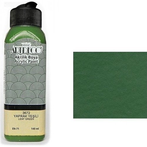140ml de peinture acrylique vert feuille 3672 ou peinture à l'eau pour plâtre ou poudre de marbre