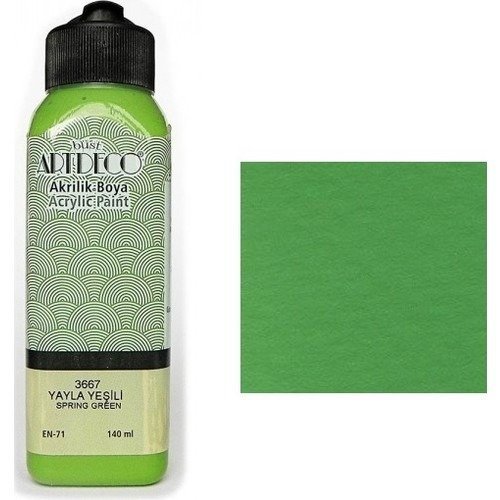 140ml de peinture acrylique vert printanier 3667 ou peinture à l'eau pour plâtre ou poudre de marbre