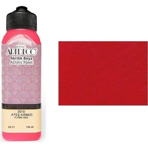 140ml de peinture acrylique rouge feu 3015 ou peinture à l'eau pour plâtre ou poudre de marbre