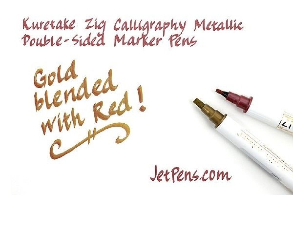 1 marqueur zig feutre doré 101 indélébile 2 embouts à encre permanente pour  calligraphie calligraphe a24 - Un grand marché
