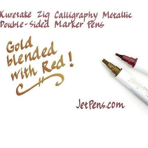 1 marqueur zig feutre doré 101 indélébile 2 embouts à encre permanente pour calligraphie calligraphe a24