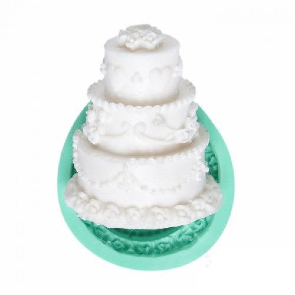 Moule silicone mini gâteaux anniversaire 3d 3 étages bougie pour