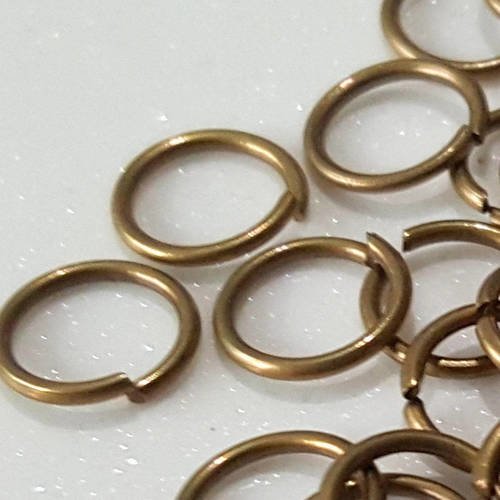 100 anneaux de jonction 4mm en métal couleur bronze épaisseur 0,5mm  a32 br1