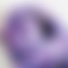 Longue écharpe foulard froufrou torsadé violet 1m60 fait mains