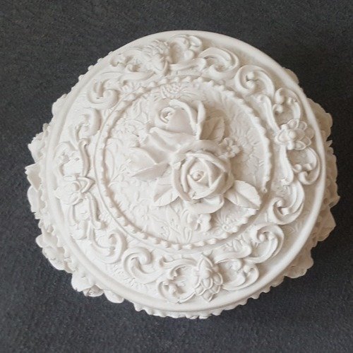 Moule silicone boîte à bijoux perles accessoires 7cm fleur rose pour