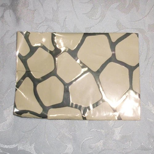 10 emballages pochettes cadeaux 7cm métallisé ivoire tortue coeurs sachets avec rabat à ruban adhésif c32