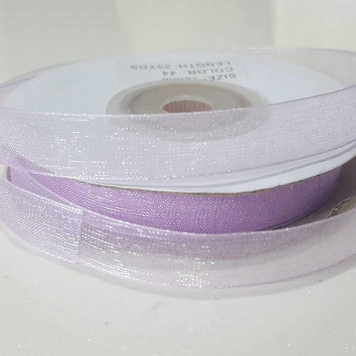 20 mètres de ruban organza ribbon violet  44 de largeur 10mm pour décoration couture mode embellissement cadeaux c5