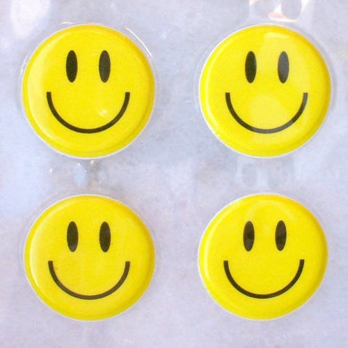 79 autocollants stickers smiley jaune 20mm pour activités manuelles scrapbooking sourire p-009