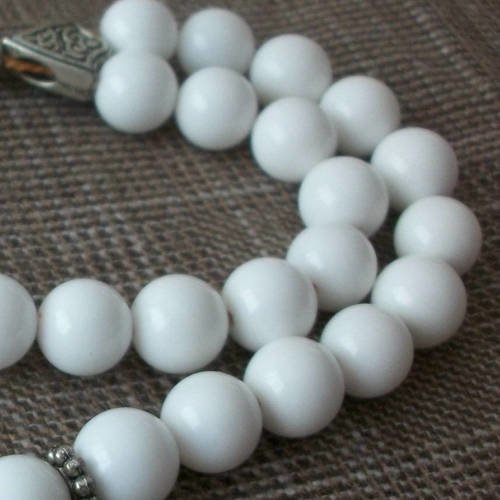 30 perles percés onyx blanc 8mm pierre fine gemme pierre naturelle semi précieuse a43