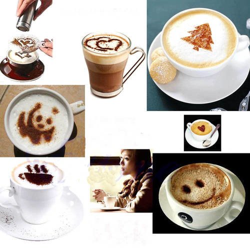 16 pochoirs pour décoration de cappuccino café b13