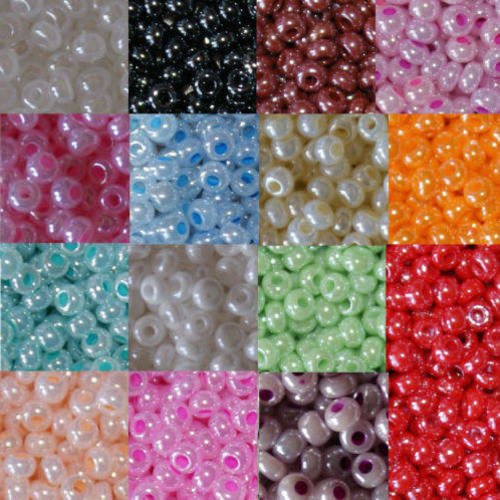 2.250 perles  lot de 90 grammes de perles rocaille 2mm multicolore